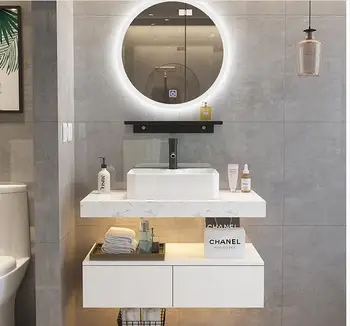 

Nordic bathroom cabinet modern minimalist bathroom vanity mirror cabinet bathroom vanity sink wash basin cabinet combination