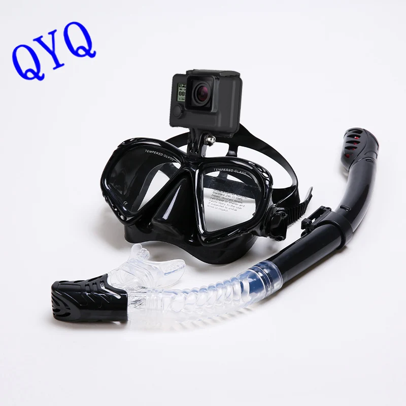 Snorkeling Mask Snorkel Set Diving Mask Swimming Goggles Suitable For GoPro Underwater Sports Camera