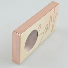 Китайский поставщик роскошный Пользовательский логотип напечатанный складной с магнитными белыми ресницами коробка, картонная бумажная упаковочная коробка- DH1053