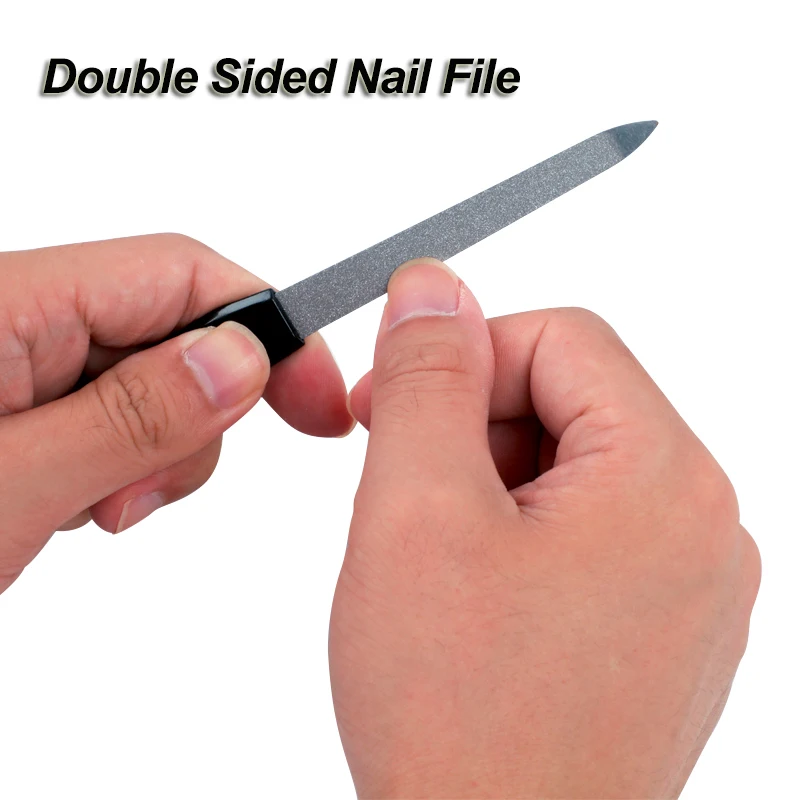 5 шт. металлическая двухсторонняя пилочка для ногтей пластиковая ручка легкие