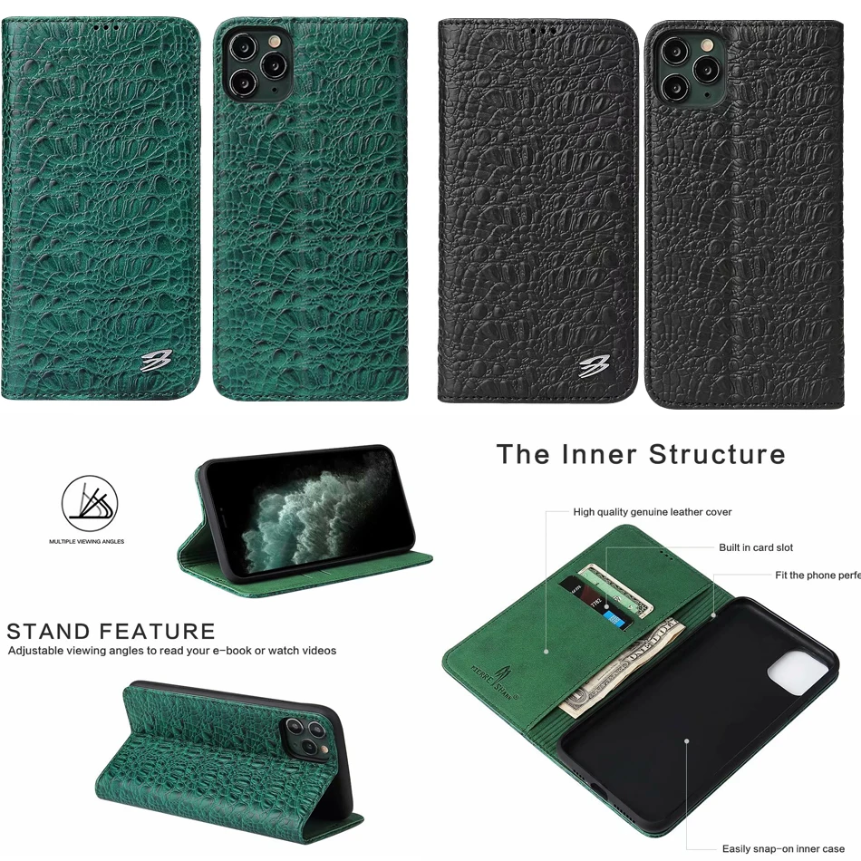Чехол Fierre Shann из натуральной кожи для iphone 11 fundas iphone X 7 8 Plus, чехол из натуральной кожи для samsung S8 plus, чехол