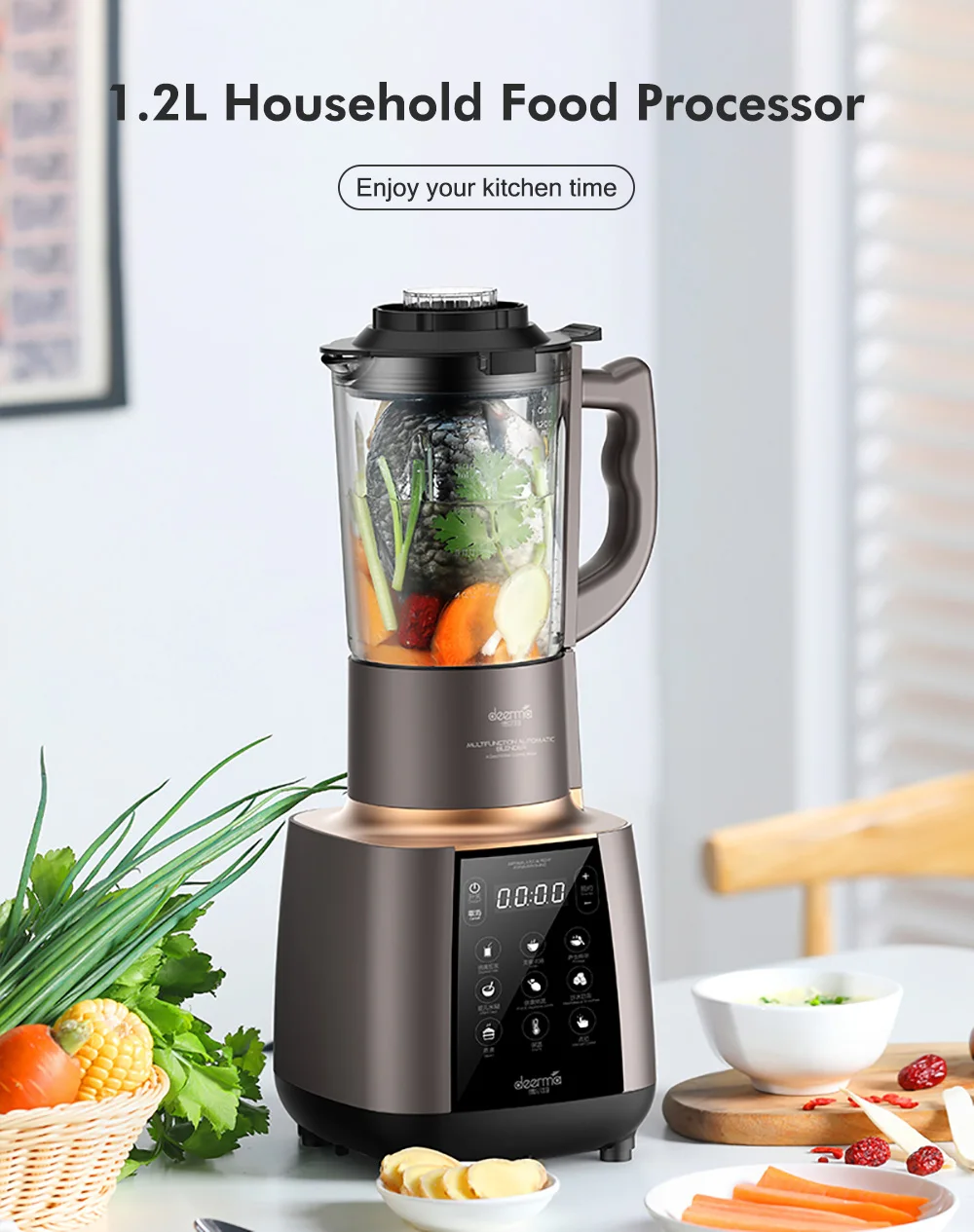 Deerma DEM-NU300S 1.2L Многофункциональный кухонный комбайн фруктовый Овощной блендер мясорубка