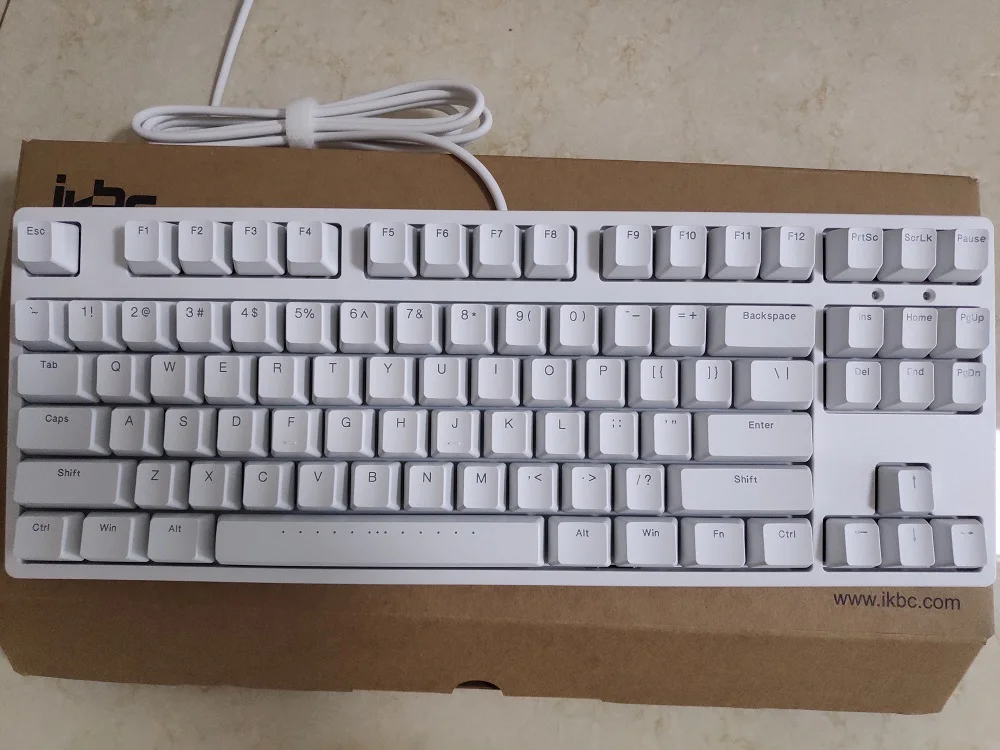 Клавиатура IKBC C87 TKL механическая игровая клавиатура PBT без 10 клавиш вишневый