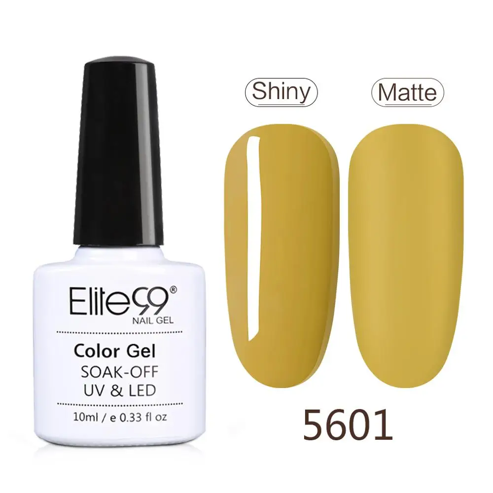 Elite99 10ml Matte Top Coat Color UV Gel Nail Polish Gray Series Semi Permanent Soak Off UV Gel Varnish DIY Nail Art Gel Paint - Цвет: 5601