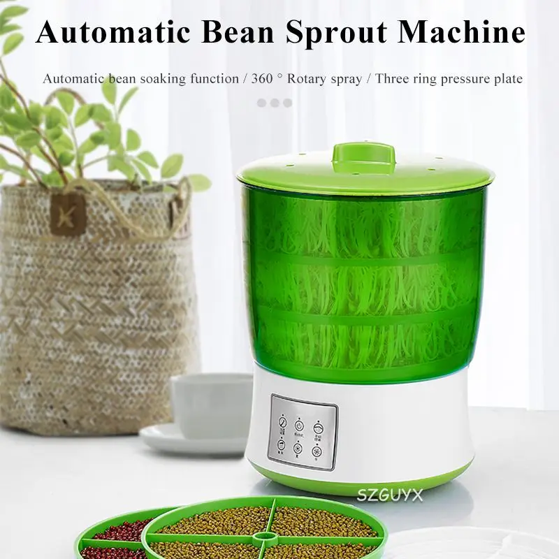 

Digital Home DIY Bean Sprouts Maker Thermostat Green Seeds Growing Germinator Automatic Vegetable Seedling Growth Bucket Machine