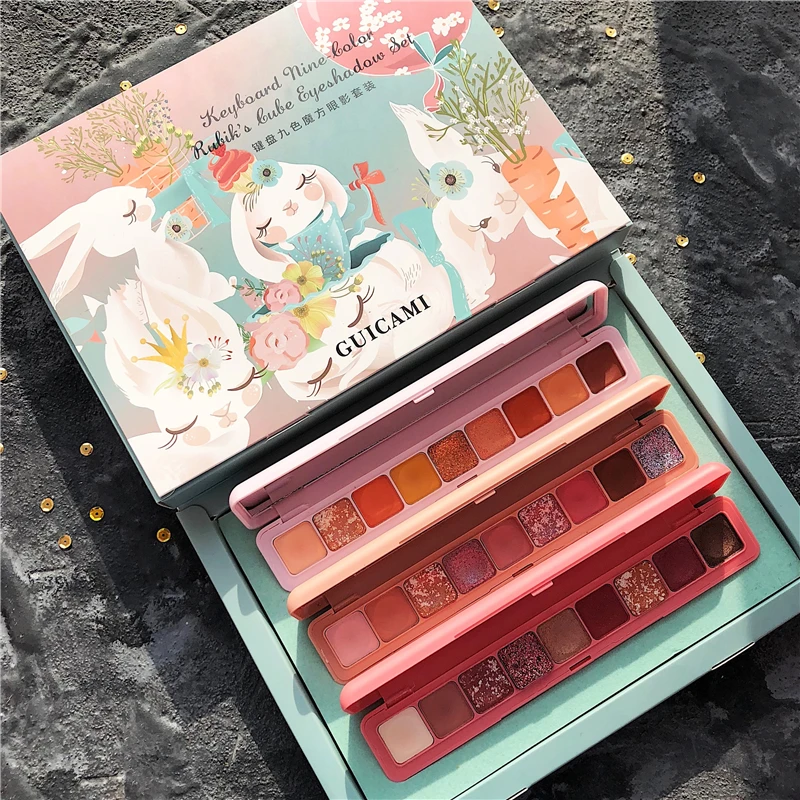 3 шт./компл. блестящая матовая палитра теней для век с блестящими стразами| |