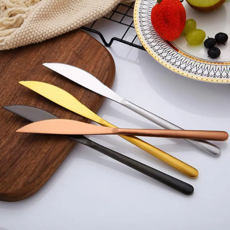401 нержавеющая сталь стейк для полировки ножей острые столовые приборы ножи Западный ужин бытовой комплект столовых приборов для ресторана