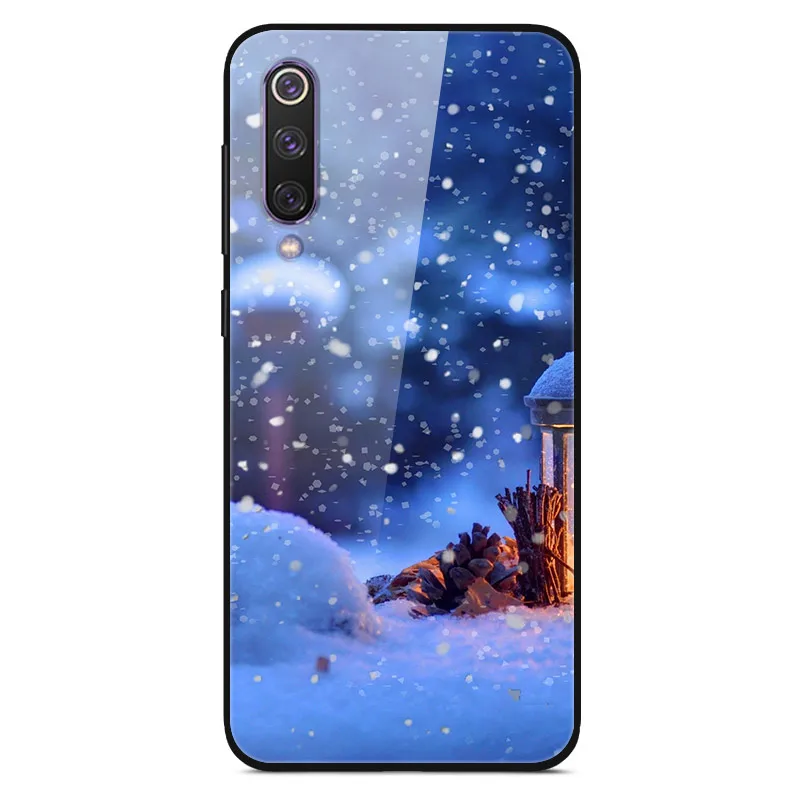 christmas 17 D для huawei Honor 7C 7A Pro Чехол, стеклянная задняя крышка, Жесткий Чехол для huawei Honor 7C чехол, модная мягкая ТПУ Рамка Honor 7 A C 5,7 - Цвет: christmas 17