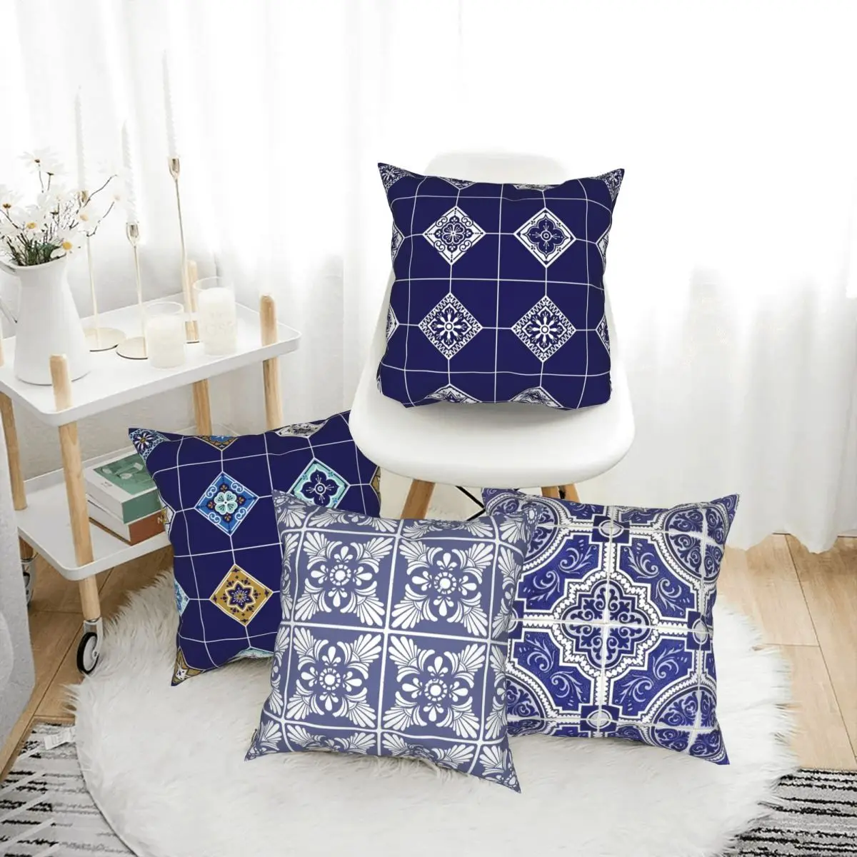 decorative pillow covers Mexican Spanish talavera cushion cover 