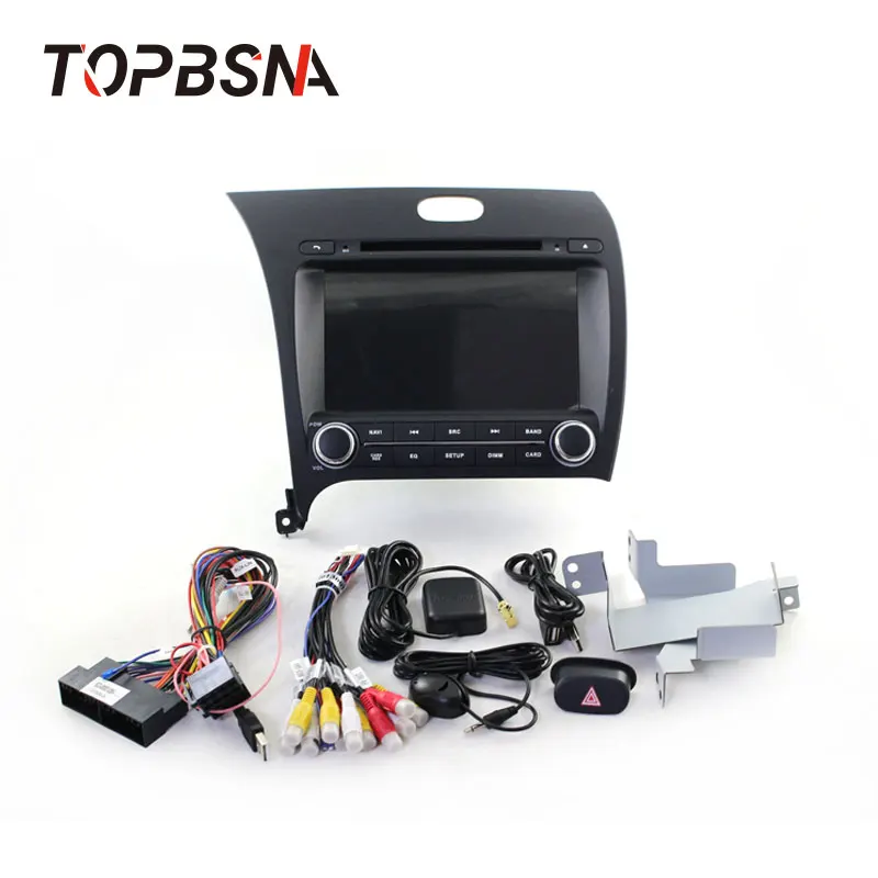 Sale TOPBSNA Android 9.0 Car DVD Multimedia Player for Kia CERATO K3 FORTE 2013 2014 2015 2016 WIFI Car Radio Player GPS Navi auto FM 4
