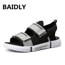 Мужские сандалии; модная летняя обувь; мужские шлепанцы; дышащие мужские сандалии-гладиаторы; повседневные мужские уличные кроссовки