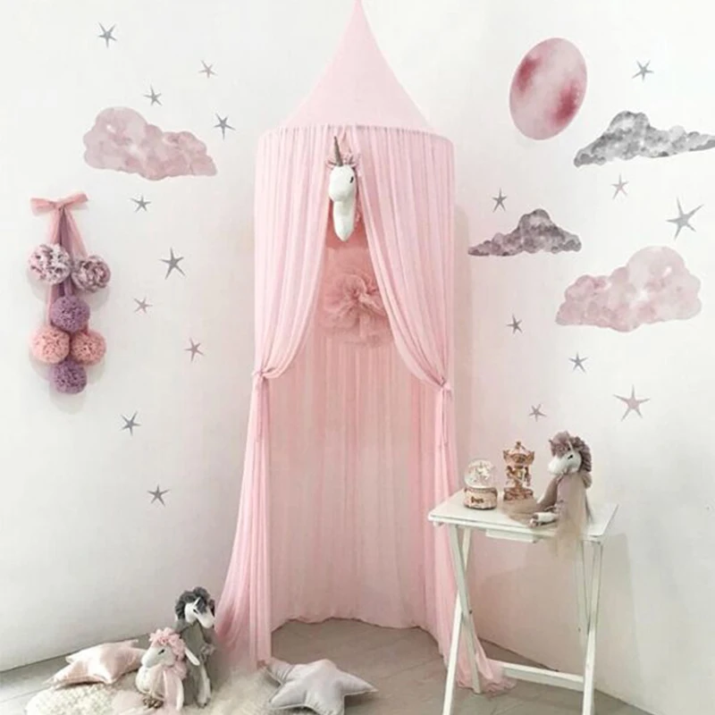 Детская кровать занавеска детская спальня навес москитная сетка постельные
