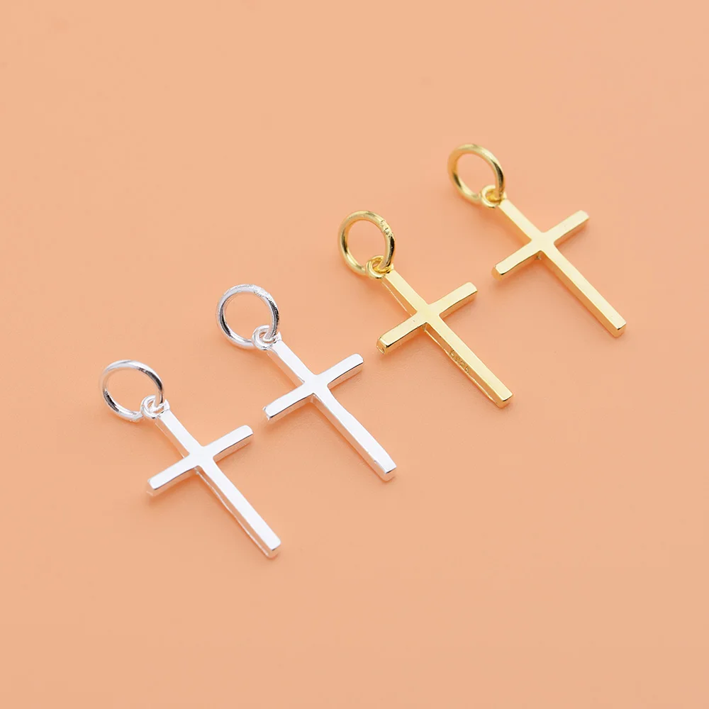 Exquisite Cross pendant pendant S925 sterling silver diy accessories