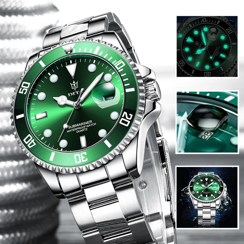 Quartz Watch Pria Top Brand Mewah Tahan 