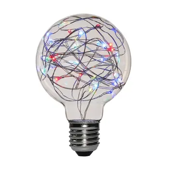 

ICOCO G80/G95 E27 High Transmittance LED Light Bulb Non-dimmable Clear Glass Copper Wire Stringlights Bulb 220V 2W with 25 LEDs