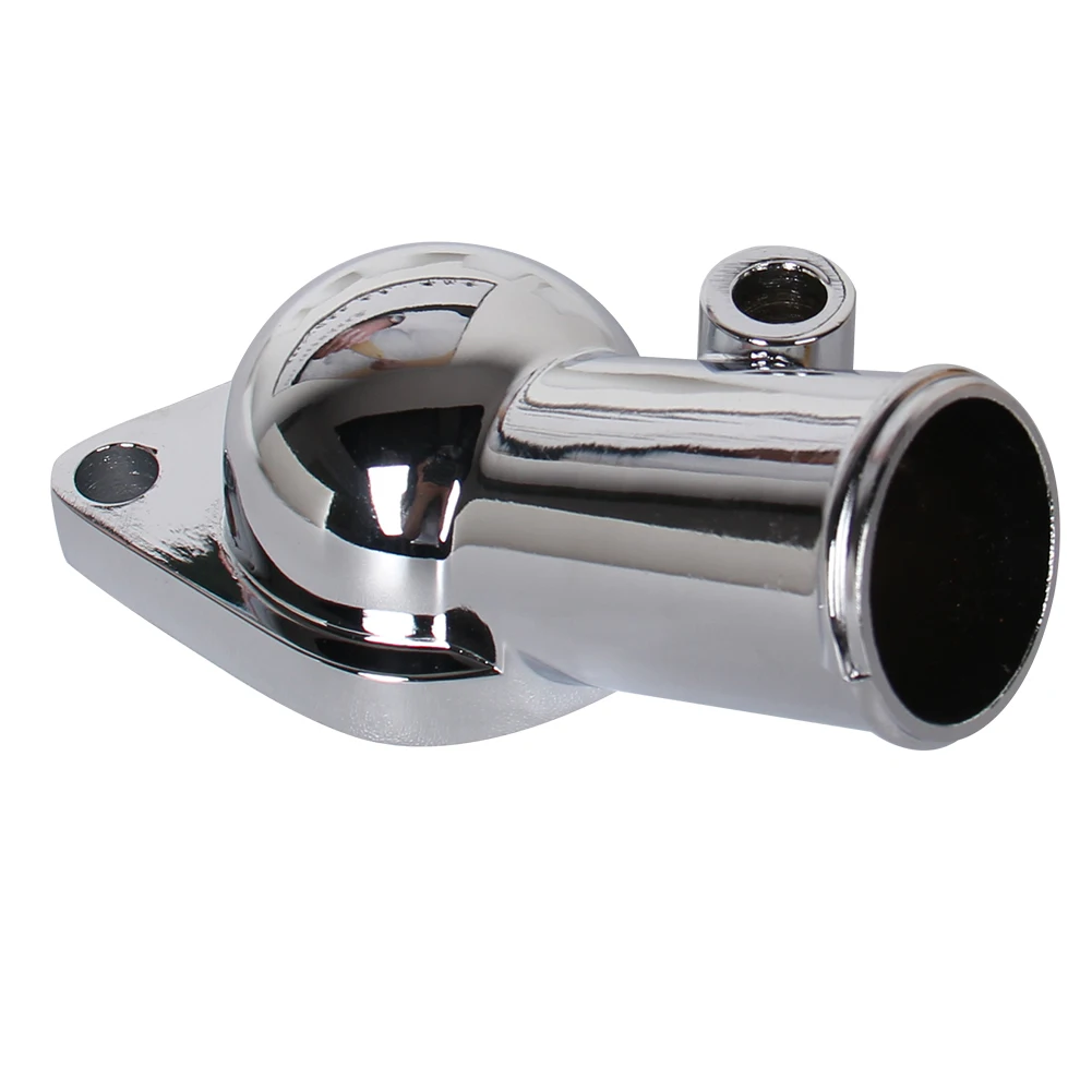 SBC BBC Chrome Water Neck Thermostat Housing Outlet engine coolant thermostat thermostat housing cover flange engine cooling kit Fit Chevy 45 Degree 350-454