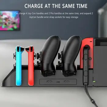 

6 In1 Charging Dock Station For Nintend Switch Joy Con NS Pro Controller USB2.0 For N-Switch Dock Charger Station Holder Stand