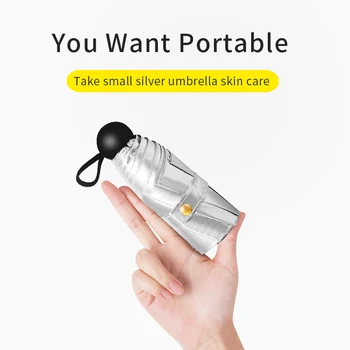 

New Technique Mini Pocket Umbrella Rain Women 250g UV Protection Five-folding Umbrella Windproof Parasol Small Portable umbrella