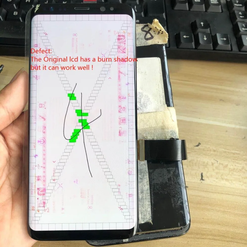 With Dead Pixels Original LCD For Samsung Galaxy S8 lcd G950 SM-G950F LCD Display Touch Screen Digitizer no Frame Assembly Part