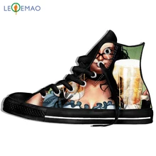 Мужские кроссовки с принтом логотипа на заказ; дышащие парусиновые кроссовки с принтом пива; Zapatos De Mujer