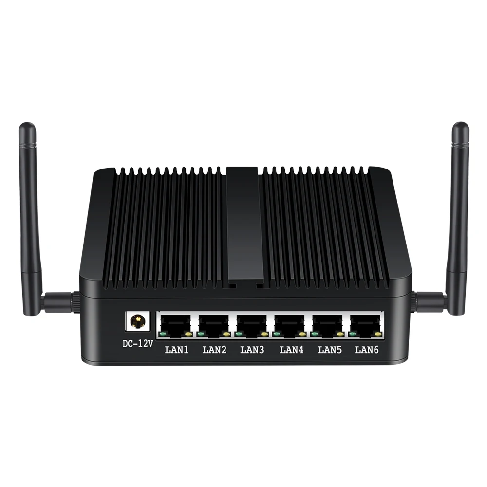 Сетевой экран мини ПК Intel Celeron J1900 6 LAN Intel 211AT Gigabit Ethernet RJ45 Консоль 2* USB HDMI WiFi Запуск Pfsense Windows Linux