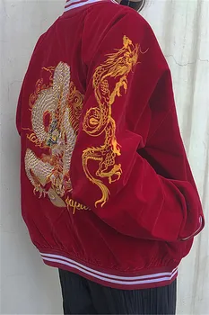 

Embroidery Style Crossing Heavy Long 2019 Season Single Loose Coat Neck
