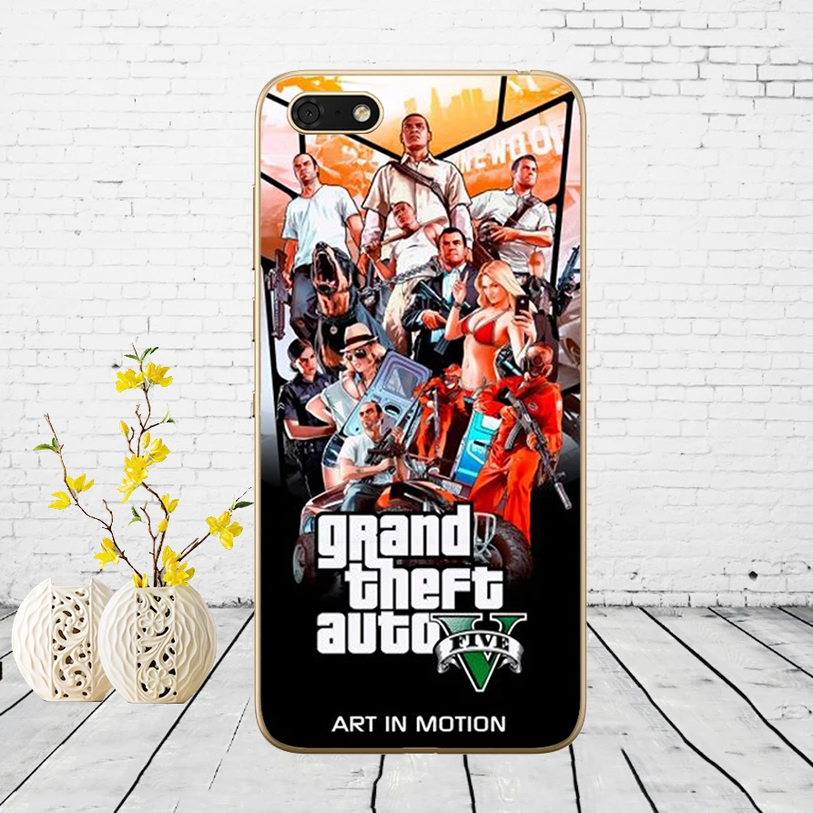 33DD Grand Theft Auto GTA V Мягкий силиконовый чехол для Huawei Honor 9 10 Lite 7A 5,45 7a pro 7c 5,7 дюймов 7x 8x чехол - Цвет: 1