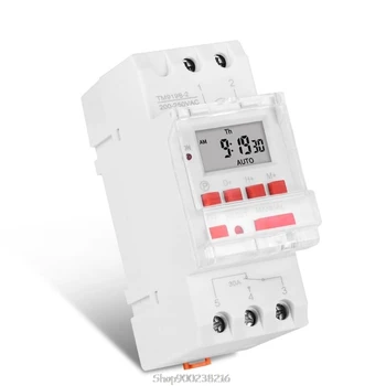 

TM919B Heavy Duty Digital Time Switch Relay Timer Control Din Rail Mount Weekly 7 Days Programmable Electrical O01 20 Dropship
