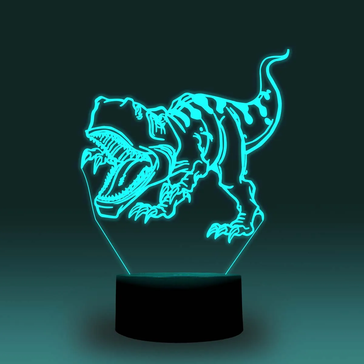 NiteApps Angry Tyrannosaurus Rex 3D RGB светодиодный ночник настольная иллюзия Лампа подарок на день рождения приложение/сенсорный контроль