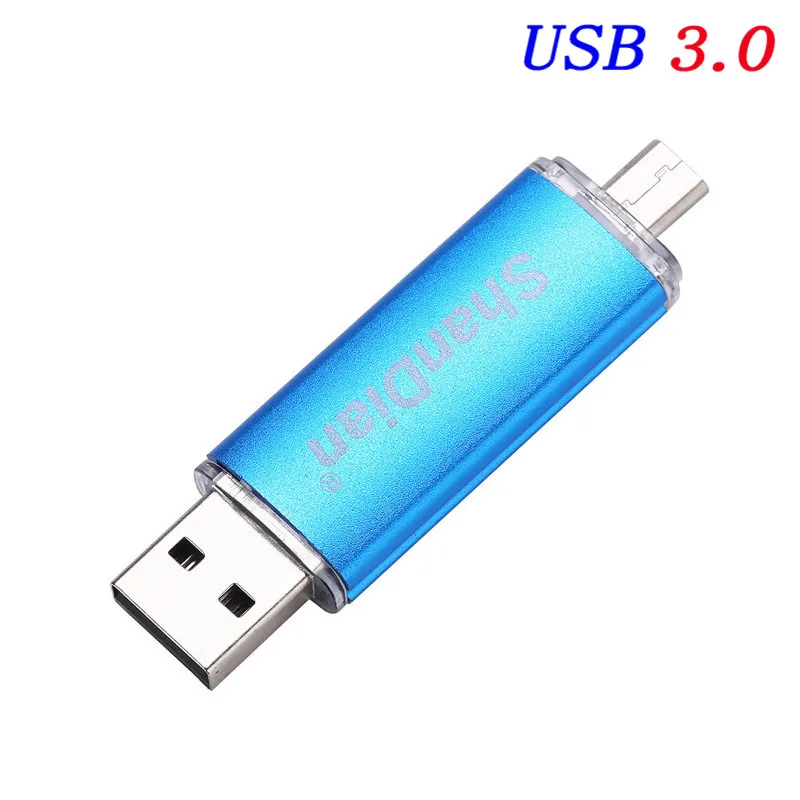 JASTER USB 3,0 Смартфон USB флэш-накопитель OTG Micro memory stick смартфон U диск 4G/8G/16G/32G/64G память подарок - Цвет: Blue