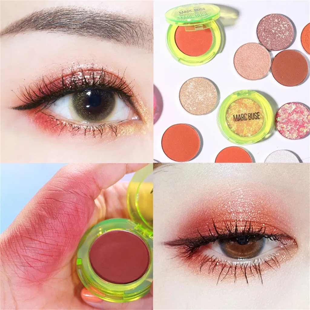 10 водонепроницаемых и влагозащищенных теней для век монохромные матовые