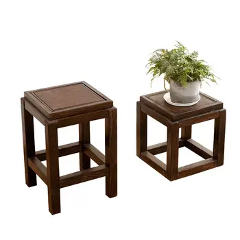 

Solid Wooden Square Stool Chinese Style Tea Stool For Shoes, Stool, Dining Table, Low Stool Creative Living Room Tea Table, Smal