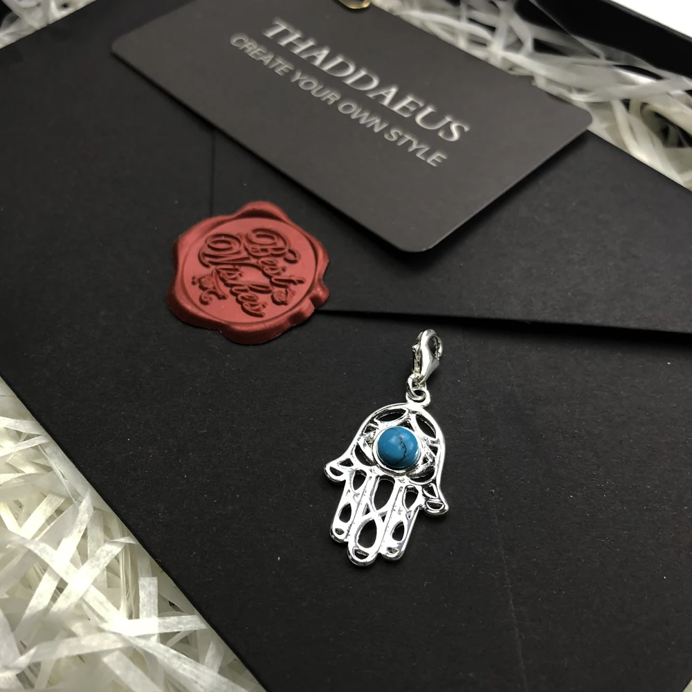 2019 Новый Винтажный брендовый дизайн Золотая удача Hamsa ручная подвеска