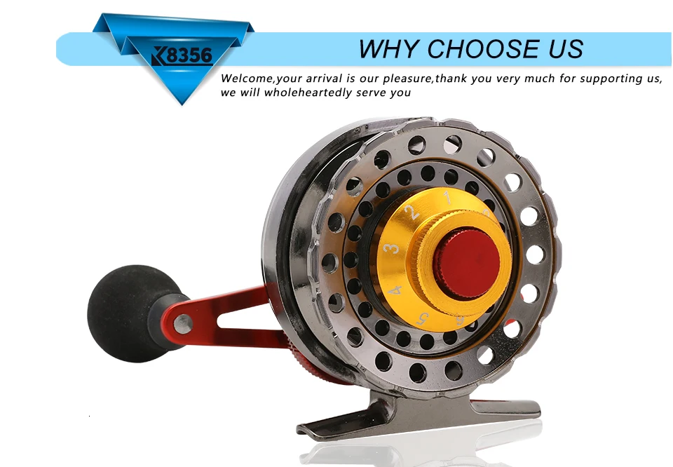 K8356 Metal Fishing Rafts Fly Fishing Reel 6+1BB 2.61 Red Left Right Hand Bait Casting FreshSaltwater Magnet Brake Front Reel (19)