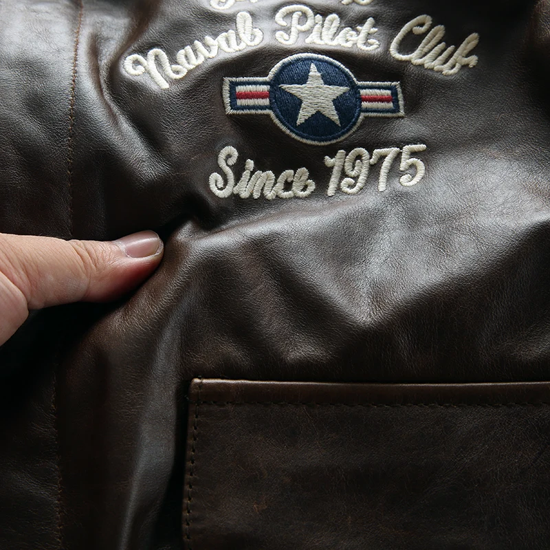 Коричневая мужская кожаная куртка пилота ВВС Второй мировой войны размера плюс XXXXL из натуральной воловьей кожи американского авиатора