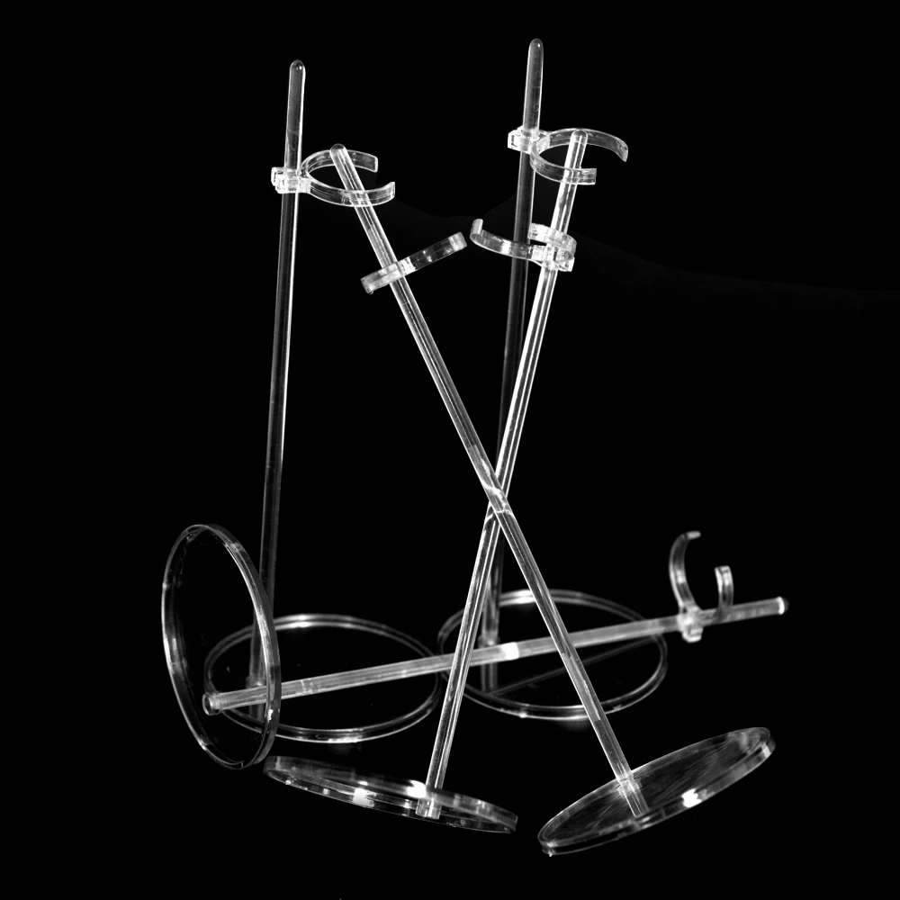 10 Pcs Doll Stand Display Holder for 11.5/'/' Dolls Transparent Model Support Mini