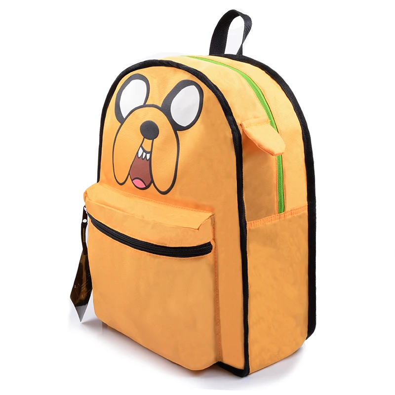 Оригинальный рюкзак Adventure Time Lime Green Finn двухсторонний школьный с рюкзаками для