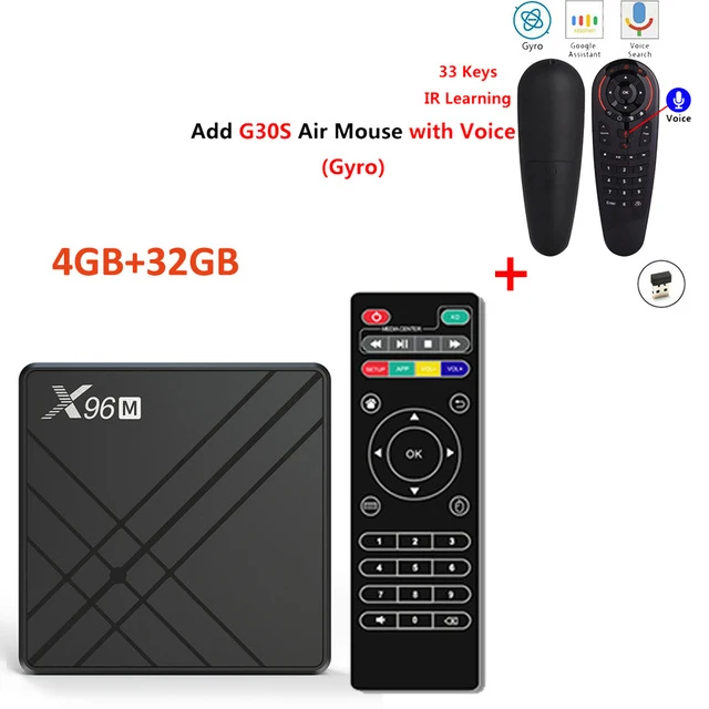 X96 M Android 9,0 Smart tv Box Allwinner H603 2G4G DDR3 16 ГБ 32 ГБ 64 Гб eMMC 2,4G WiFi 4K HD медиаплеер телеприставка PK X96 MINI - Цвет: 4G32G-G30S