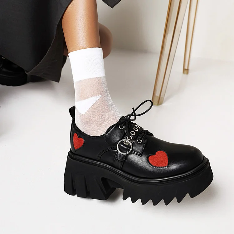 lamoda candlelight heart oxford shoes