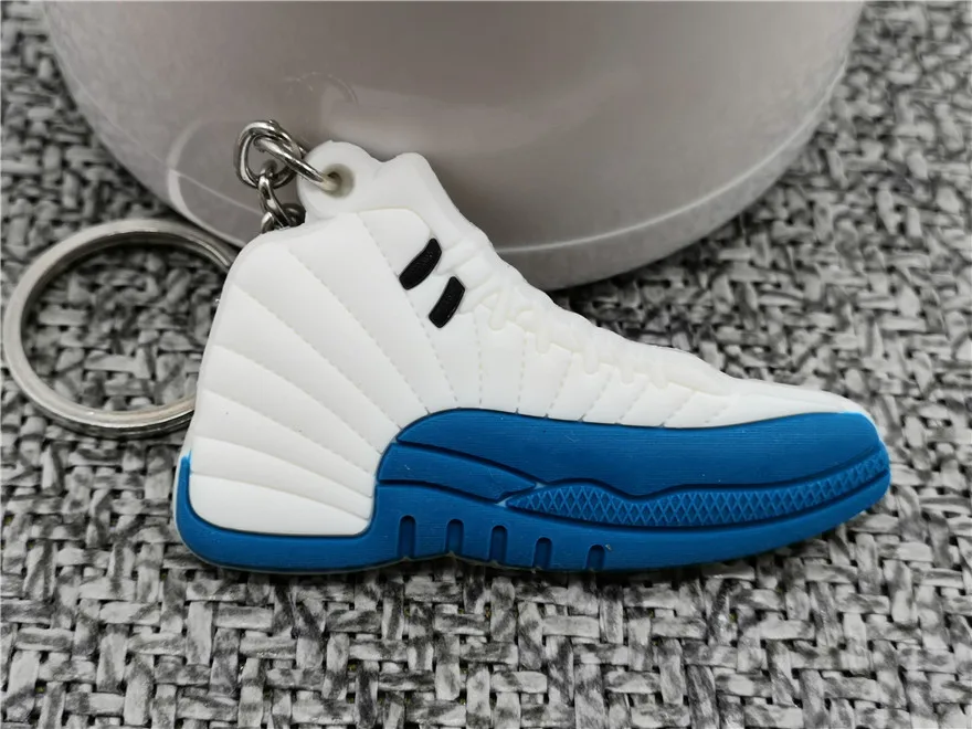 Мини AJ 12 брелок в форме обуви Для мужчин Для женщин дети Jordan Подарочный Брелок для ключей ретро баскетбол брелок-кроссовок для ключей ключ держатель Porte Clef