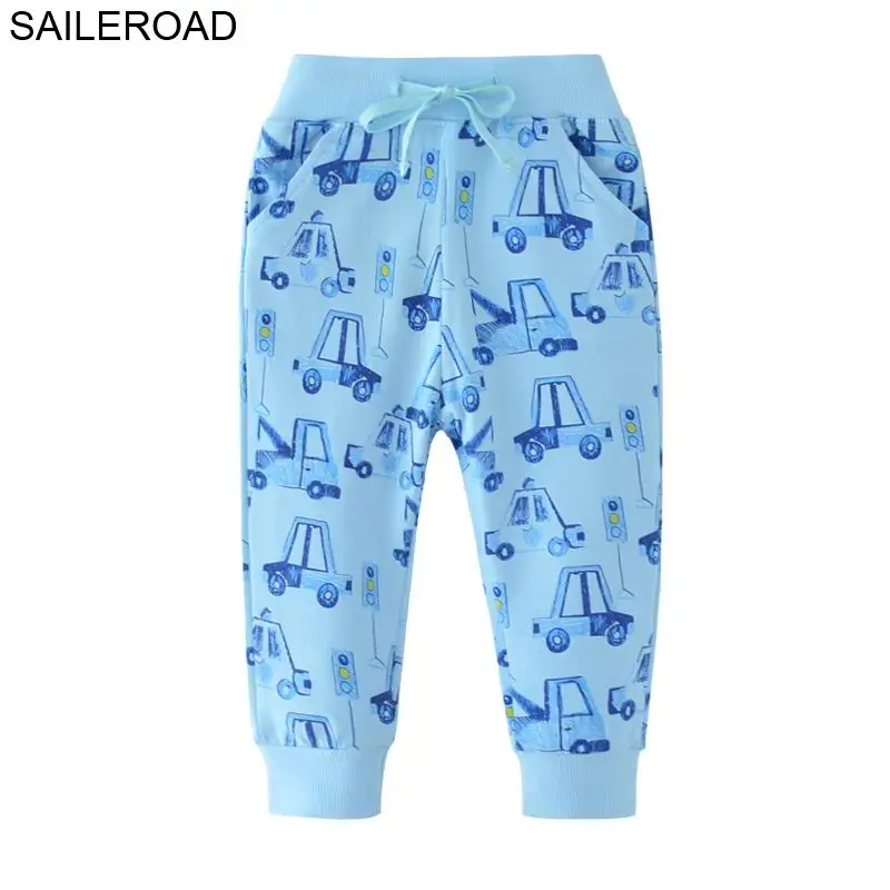 7070 same photo SAILEROAD 2-7Years Экскаватор Печати Спортивные Брюки для Мальчиков Осень Дети Дети Брюки Хлопок Детские Малыша Шаровары - Цвет: 7070 same photo
