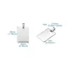 50pcs 201 Stainless Steel Rectangle Blank Stamping Tag Pendants with Snap on Bail Supplies for DIY Jewelry Necklace Making 5