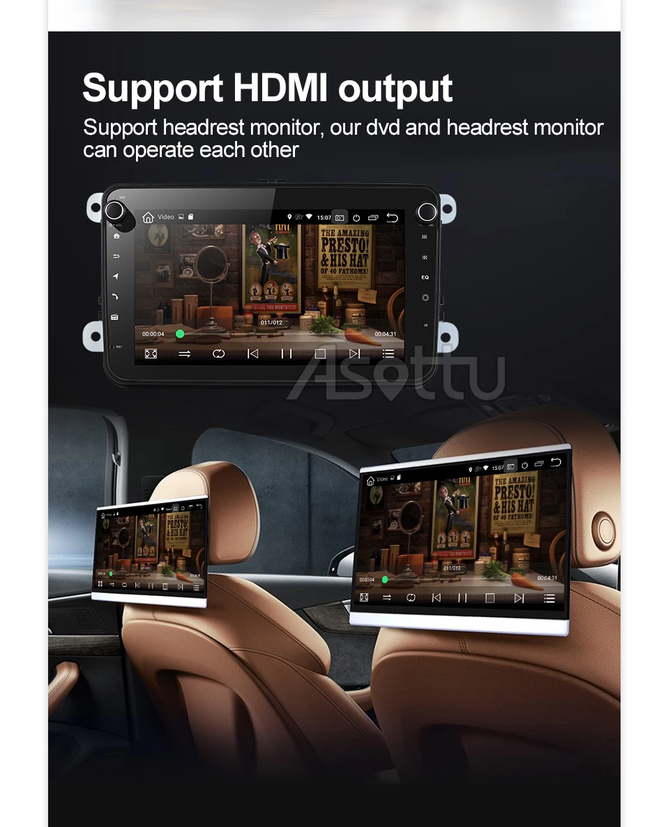Asottu VW601 android 9,0 PX6 автомобильный dvd навигатор для skoda для volkswagen golf polo tiguan passat 2 din gps плеер стерео