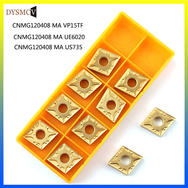 

10pcs CNMG120408 MA UE6020 US735 VP15TF CNC MillingTurning Tools Carbide insert Lathe cutter Tool turning insert Machining steel