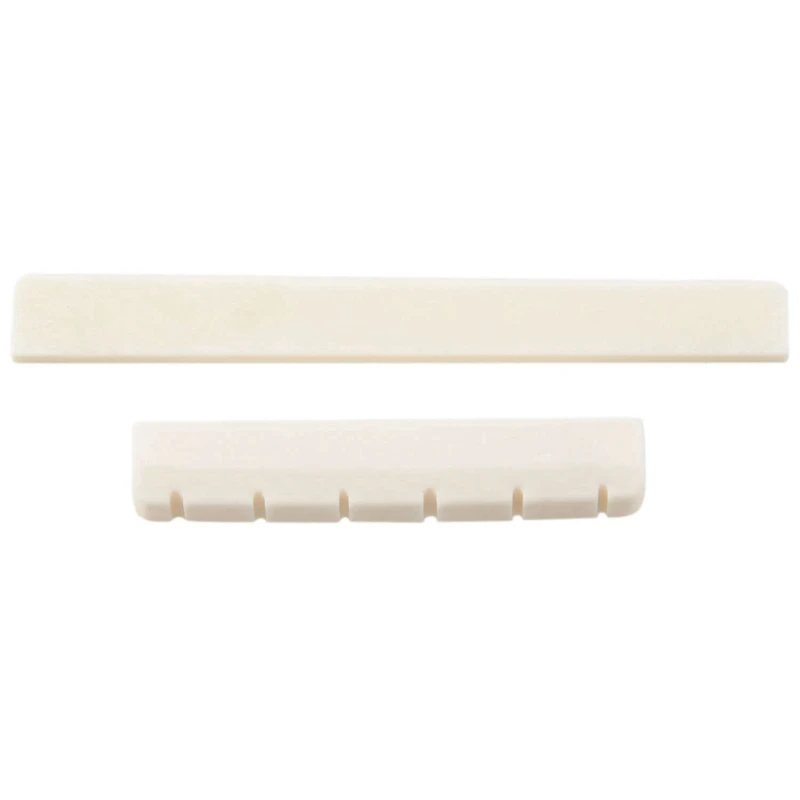 

White Guitar Parts 6 String Classical Guitar Bone Bridge Saddle And Nut Set