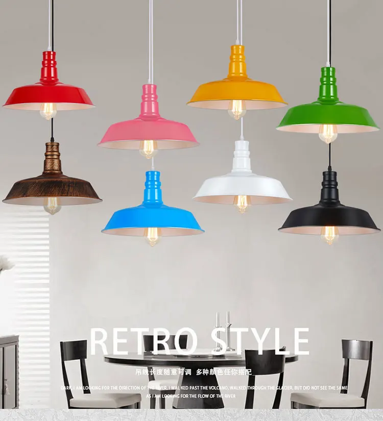 Винтаж открытый подвесные светильники Лофт лампа Avize Nordic Hanglamp ресторан кухня свет подвесной светильник дома промышленное освещение