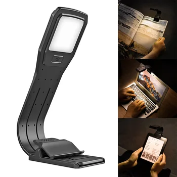 

Portable Mini USB Clip Book Light Rechargeable By Power Bank Flexible Angle Eye Protection Reading Lamp For Kindle Book Ipad