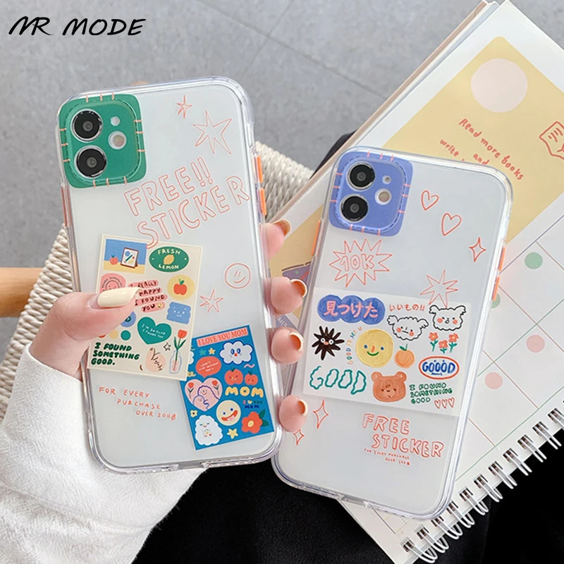 

Phone Case For iPhone 11 Clear Splice Camera Protect Cover Case For iPhone X XS XR MAX 11 Pro MAX 8 7 Plus Soft TPU Back Shell