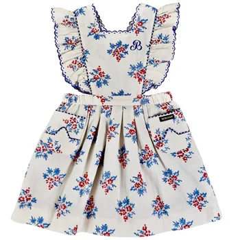 

Toddler Girl Floral Smocked Dress Children Spanish Boutique Clothes Baby Girls Hand Made Smocking Dresses Infant Vintage Frocks