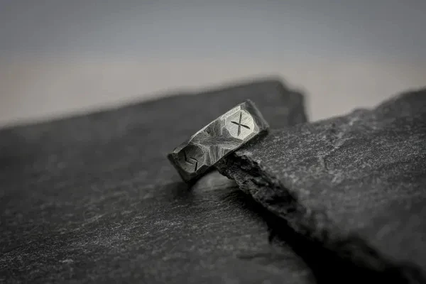 Cool Stuff Stainless steel Odin Norse Viking Amulet Rune Couple rings For Men Women Words Retro Jewelry free shipping OSR708 - Image 2